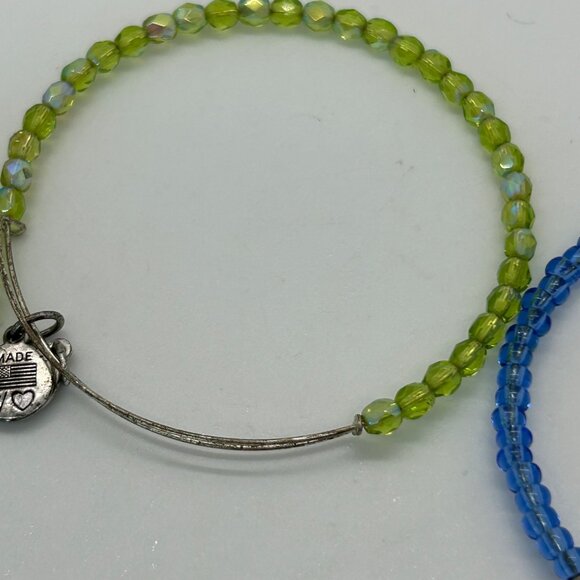 Lot Of 6 Alex & Ani Silver-Tone Bracelets 3 Charm & 3 Beaded Designs - Picture 14 of 16